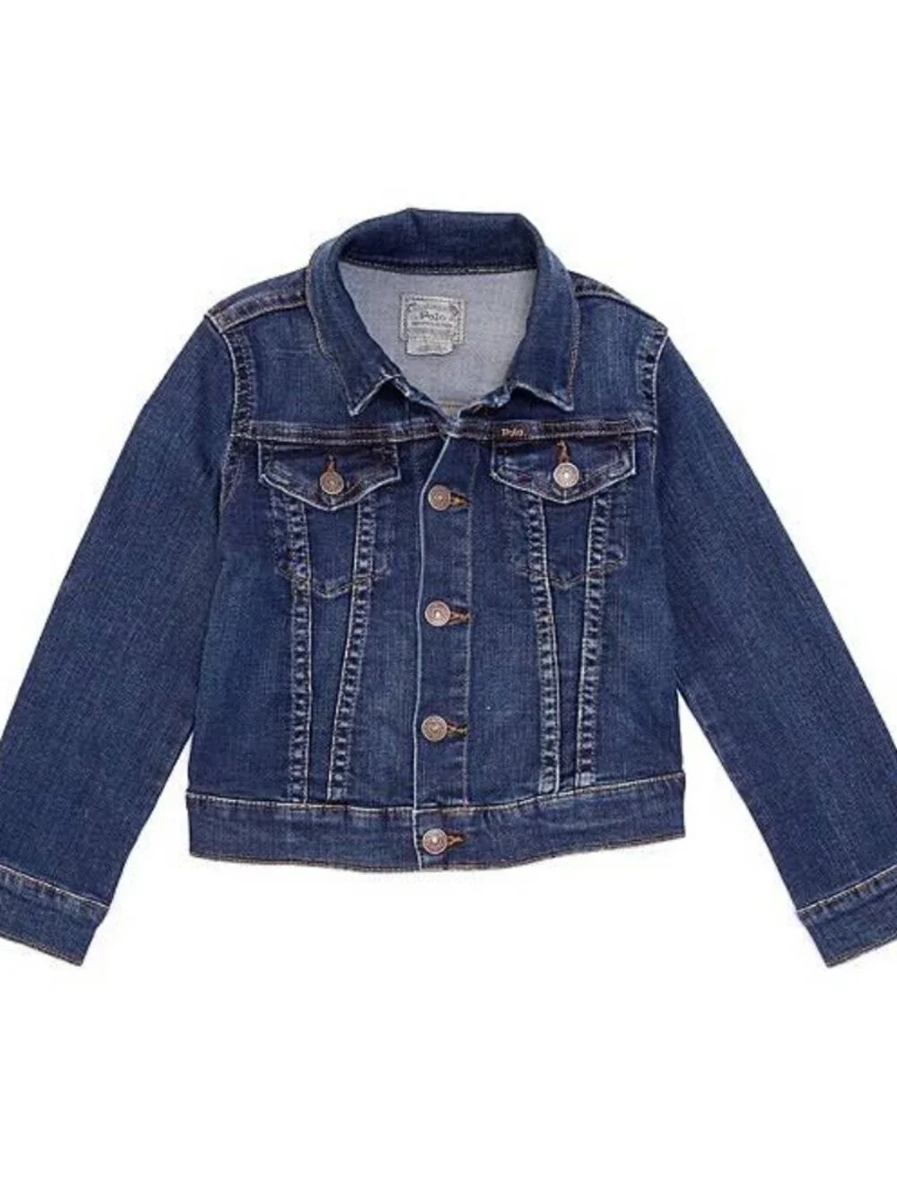 GENUINE RALPH LAUREN Big Girls Lightweight Denim Trucker Jacket SIZE 10